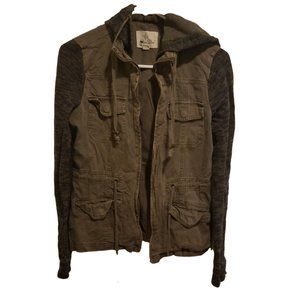 Others Follow Olive Green Anorak Hooded Jacket